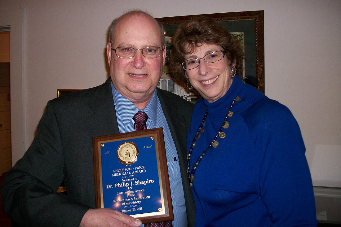 Dr. Philip Shapiro received the Anderson-Price Memorial Award. He is shown with his wife Marsha. Courtesy photo