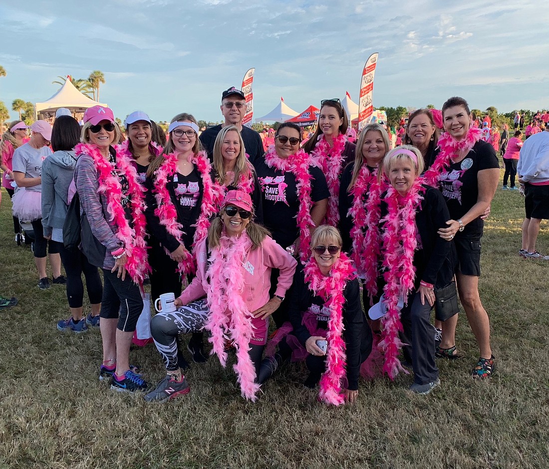 The 'Bergens' Feisty Fighters' gather for the 2018 Making Strides walk to fight breast cancer. Bridget Bergens is at far right. Courtesy photo