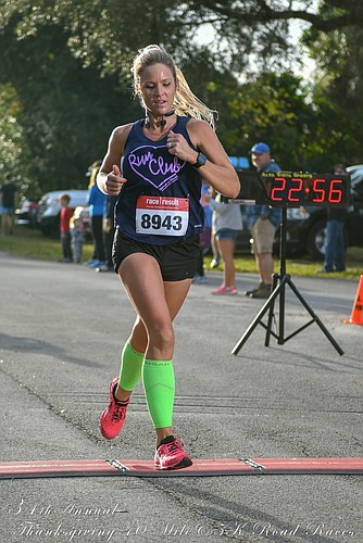 Ormond Beach resident Rebecca Rybicki runs in the 34th-annual Thanksgiving 10 mile and 5K races. Courtesy photo