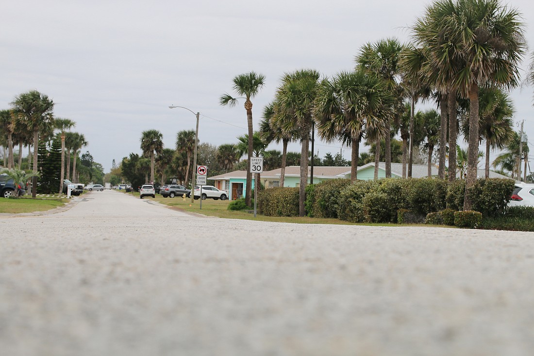 Plaza Drive in Ormond-by-the-Sea would be the first street in phase I of the septic to sewer conversion in the north peninsula. Photo by Jarleene Almenas
