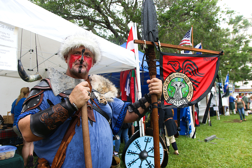 Jerry Henkins of the Celtic-Norse Heritage Society at last year's Celtic Festival. File photo by Paige Wilson