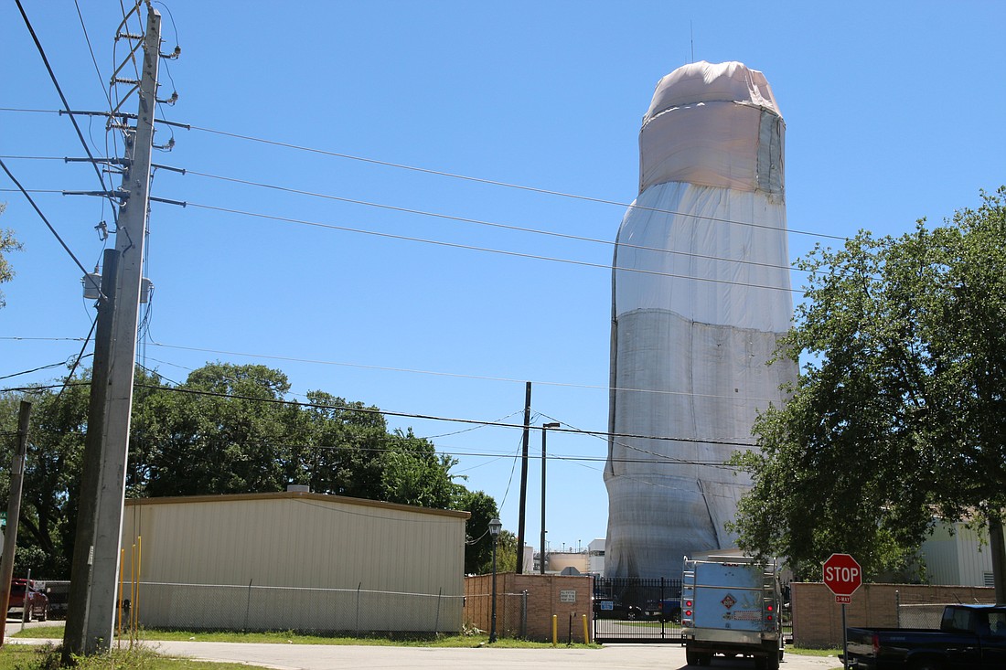 The Ormond Beach water tower is getting a makeover. Photo by Jarleene Almenas