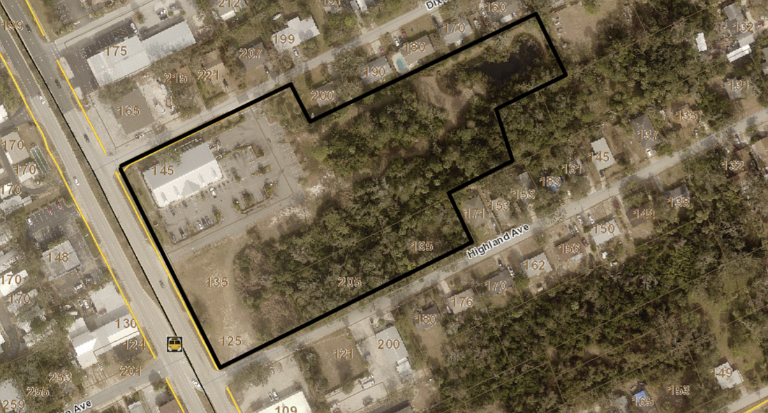 An aerial showing the property at 135 N. Yonge St. Courtesy of the city of Ormond Beach