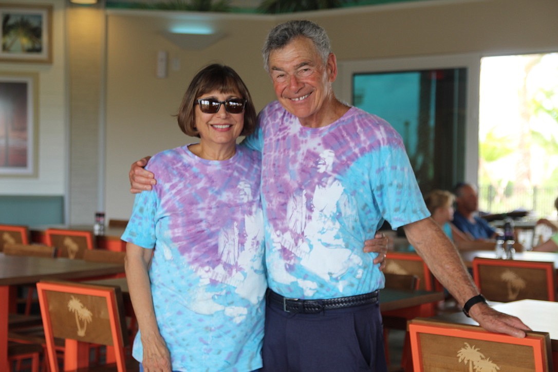 Larry and Connie Orell donned matching T-shirts with Jimmy Hendrix on them. Photo by Tanya Russo