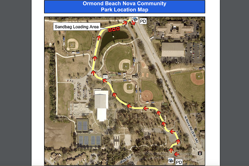 Sandbag distribution sites