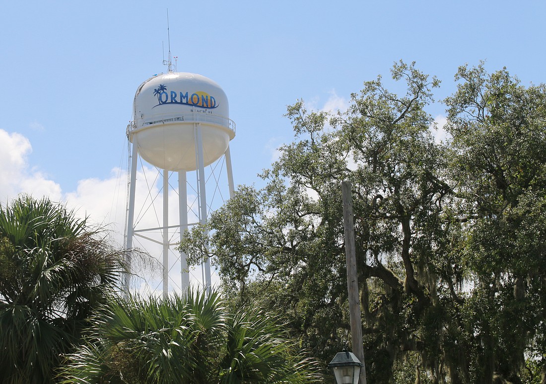 The Ormond Beach water tower was recently painted. Photo by Jarleene Almenas