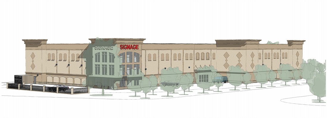 An updated rendering showing the exterior of the planned building. Courtesy of 1X1 Designs Inc.