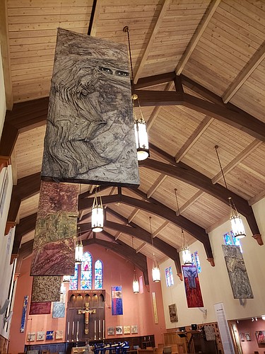 Works on display at the St. James Episcopal Church by Ludmila Pawlowska. Courtesy photo