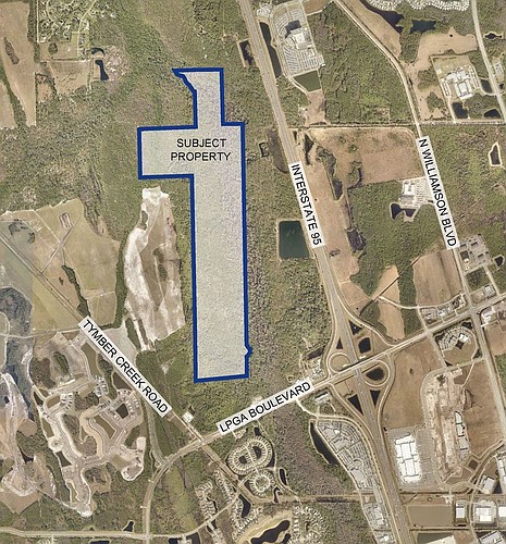 Margaritaville seeks to build homes in the undeveloped land shown. Courtesy photo