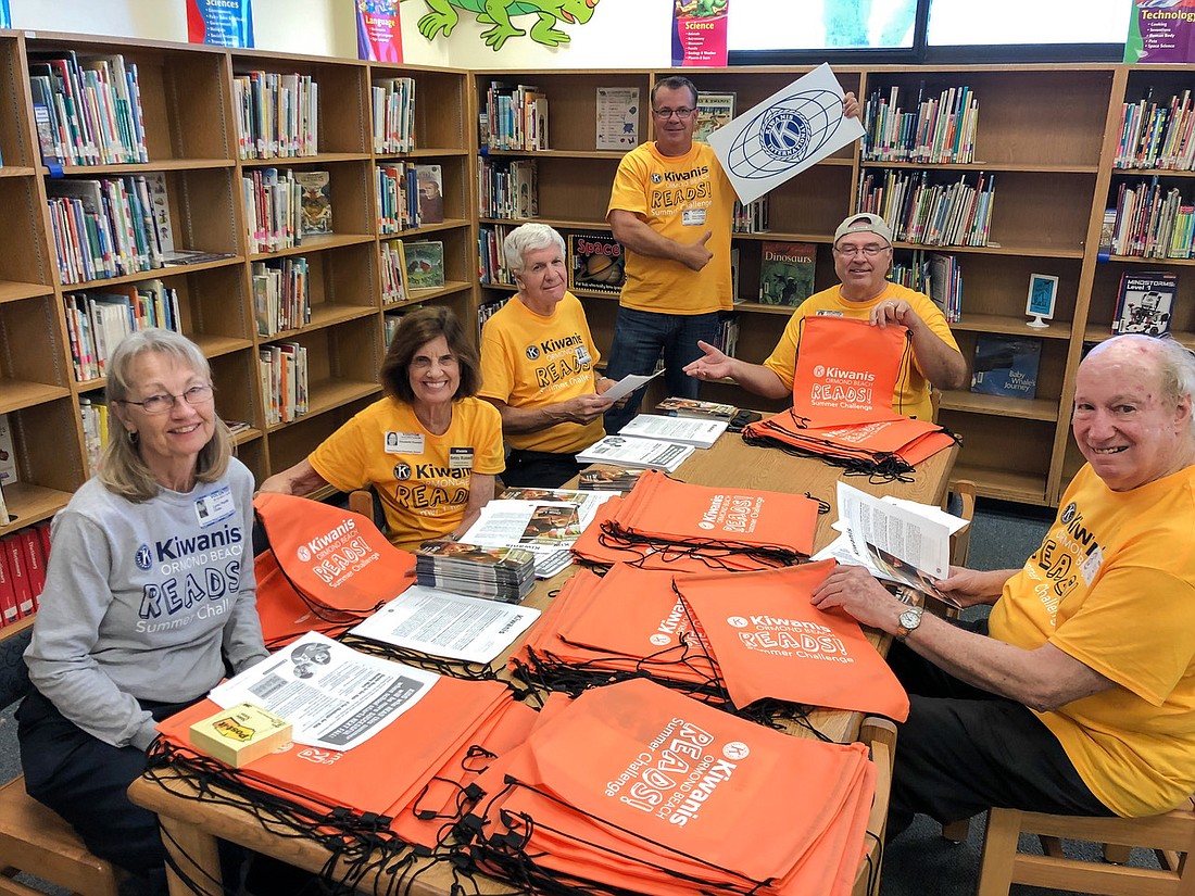 Members of the Kiwanis Club of Ormond Beach at Ormond Beach Elementary in 2019. Courtesy photo