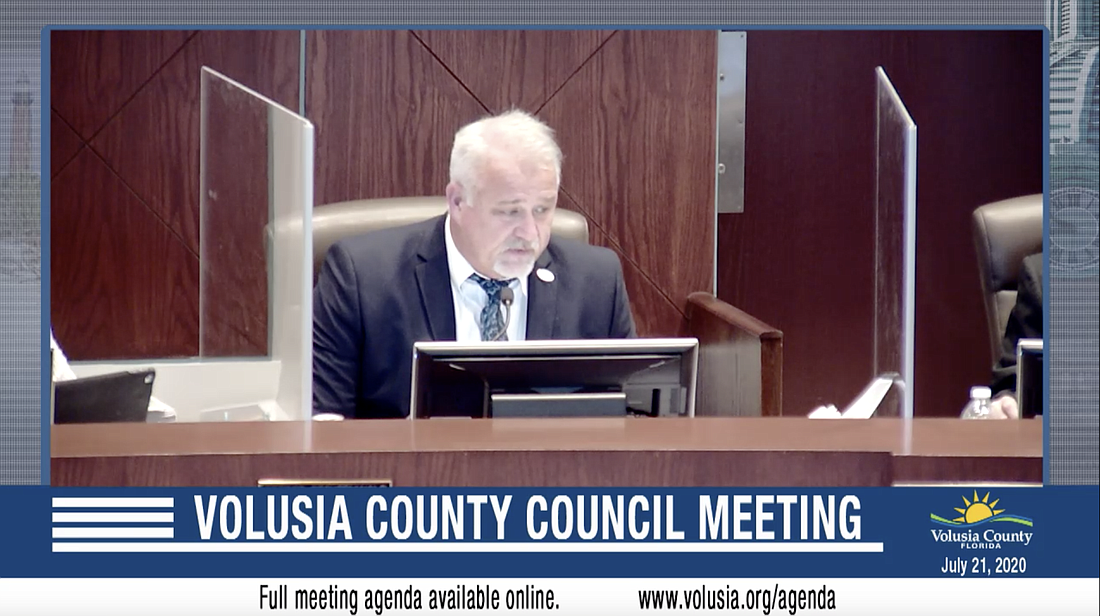Volusia County Manager George Recktenwald. Courtesy of the Volusia County Council livestream