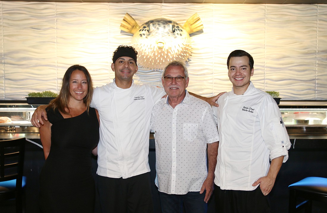 Fugu General Manager Rosemary Neary, Executive Chef Frankie Hernandez, Owner Kirt Roberts and Sous Chef Marin Avila. Photo by Jarleene Almenas