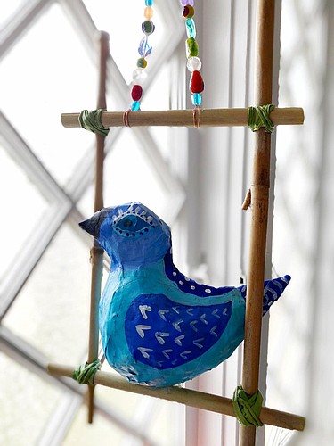 OMAM's Art of Healing free virtual workshop on Aug. 13 features a "Bluebird of Happiness" project. Courtesy photo