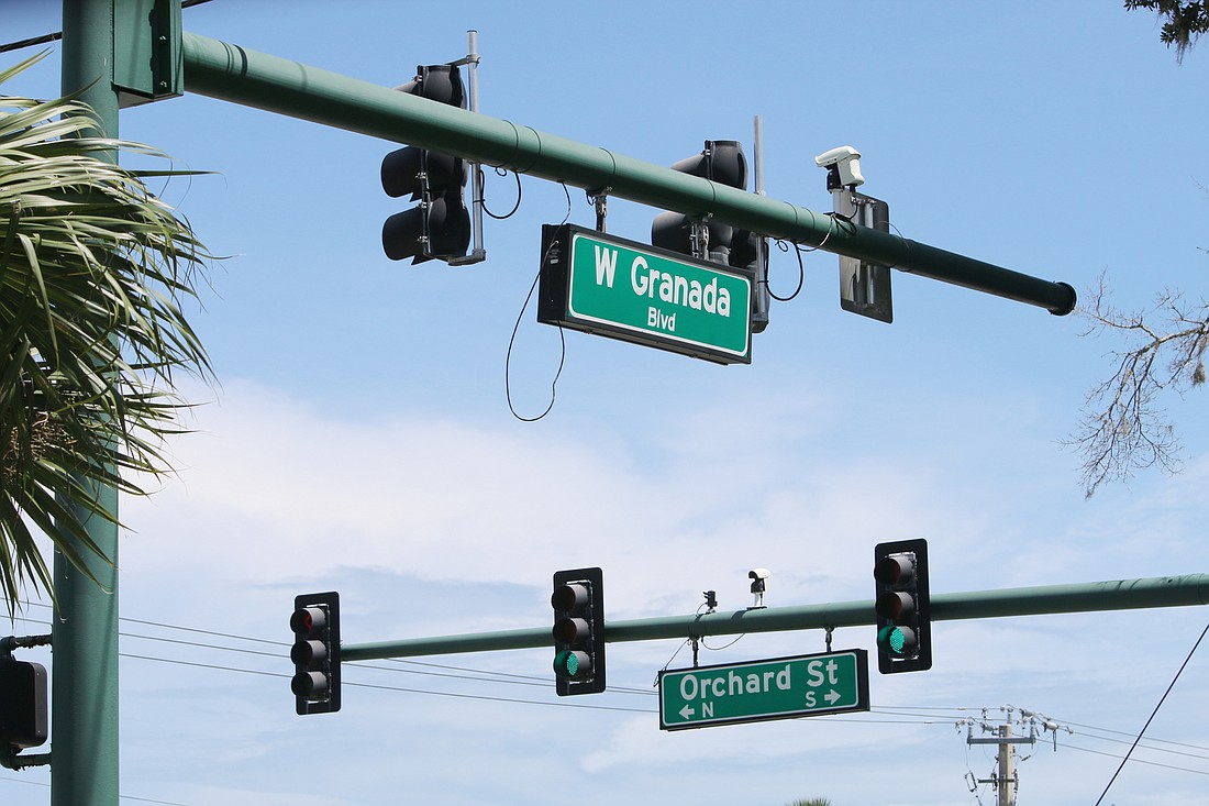 The intersection at Orchard Street and West Granada Boulevard is one of the 17 included in the project. Photo by Jarleene Almenas
