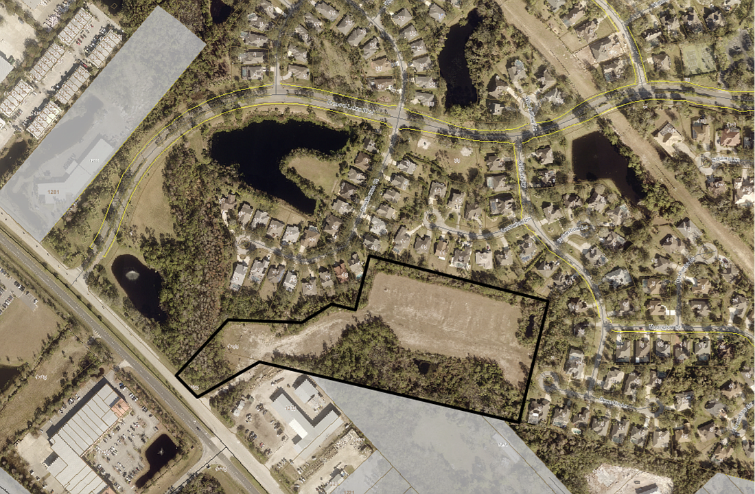 The 1.4 acre parcel proposed for the Ormond Grande project is located just south of Ormond Lakes. Courtesy of the city of Ormond Beach