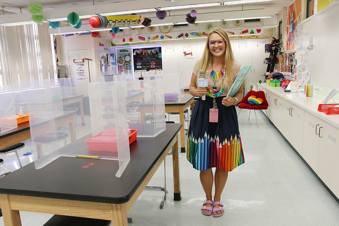 Kelsi Quicksall spent three weeks in the summer before her first year teaching at Osceola Elementary transforming her classroom. Photo by Jarleene Almenas
