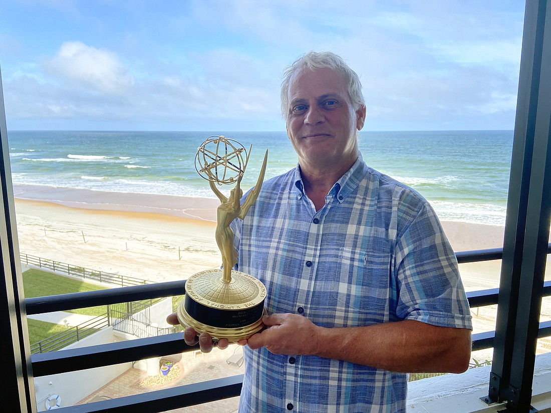 Patrick Thornton, of Ormond Beach,  was one of 10 CBS audio engineer who won an Emmy for their work during the 2019 Masters tournament. Photo by Jarleene Almenas