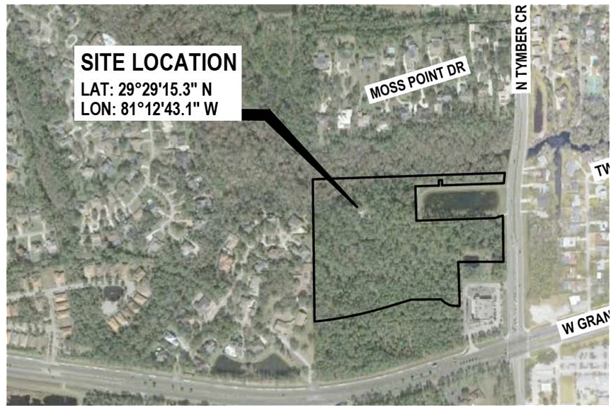 A map showing the proposed location for the apartments. Courtesy of the city of Ormond Beach