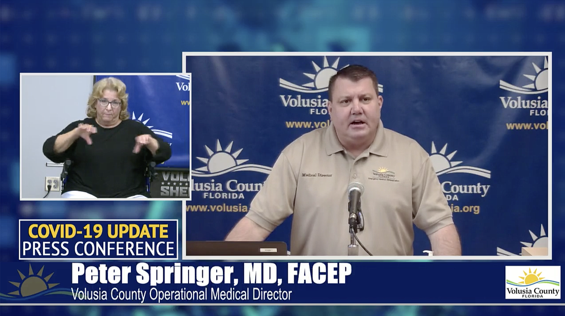 Peter Springer, county operational medical director, said multiple agencies are preparing to be able to offer vaccinations. Courtesy of Volusia County Government