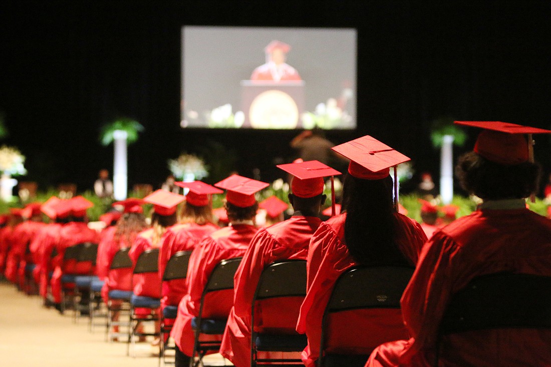 Seabreeze High School seniors during their graduation ceremony in 2020. File photo