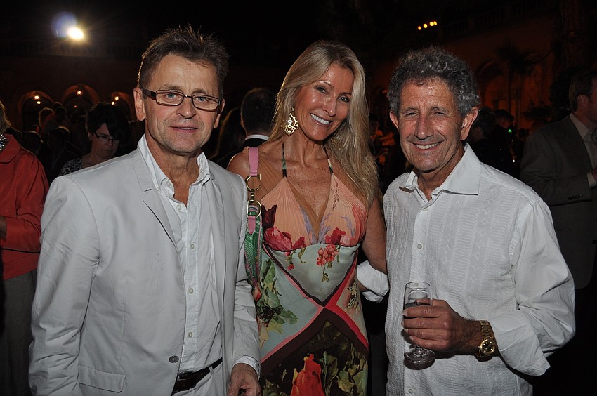 Mikhail Baryshnikov with Lynn and Richie Barrie at Ringling International Arts Festival's Night of Premieres Gala in October.