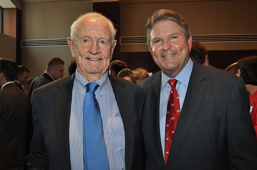 Honoree Cy Bispham and Argus Foundation Chairman Tom Dabney
