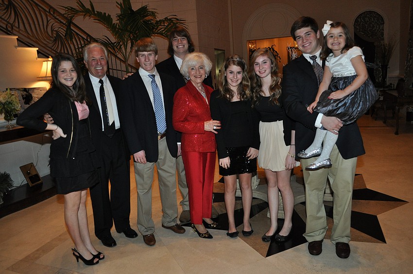 Caroline Donahue, Les Brualdi, Max Gotsch, James Donahue, Carol Brualdi, Anna Gotsch, Katherine Gotsch, Sam Donahue and Miriam Mira