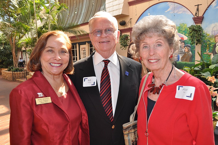 Hope Byrnes, Sen. Bob Johnson and Alice Rau