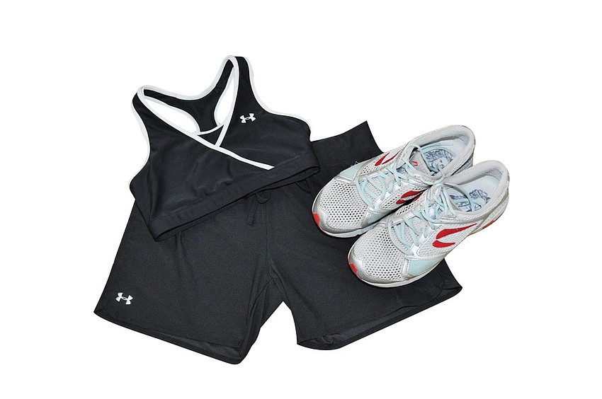 UNDER ARMOUR RUNNING WEAR 
'I'm a runner, so this is a typical daily outfit for me. Running is my stress releaser.'