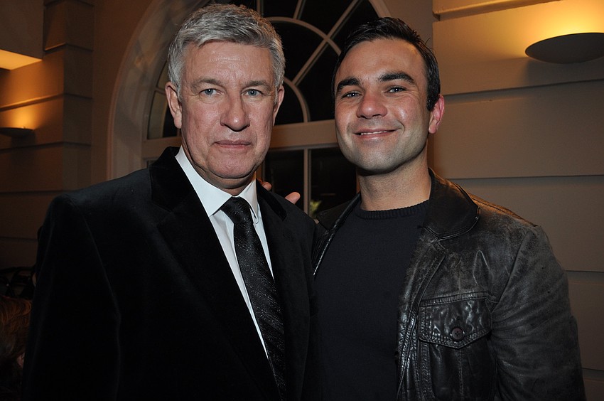 Producing Artistic Director Michael Donald Edwards and La Bete Set Designer Erik Flatmo