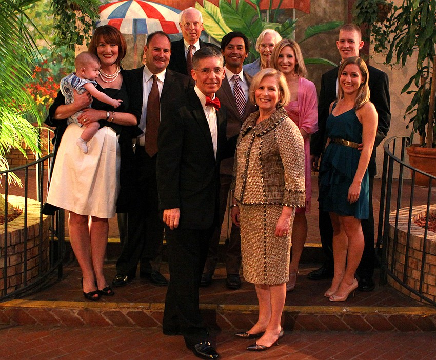 Honorees Matt and Lisa Walsh with their family