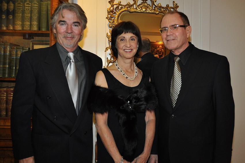 Joe Farrell, Pam Daniels and Dan Denton of series sponsor Sarasota Magazine