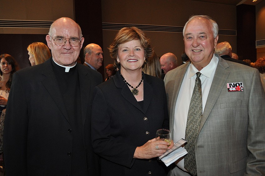 Rev. Gerry Finegan, Teresa Carafelli and Eddie Morton