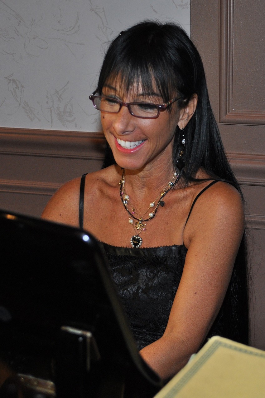Marcy Gilroy at the piano