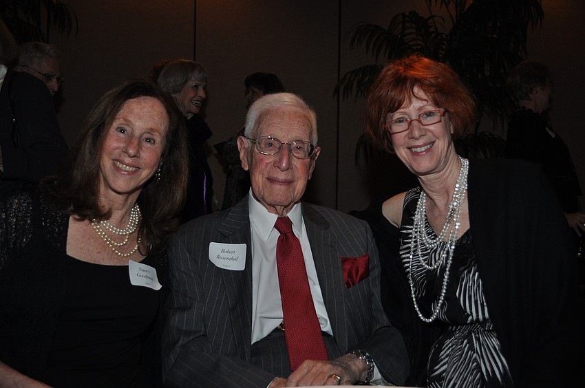 Father-Daughters:  Nancy Goodman PhD, honoree Robert Rosenthal, Diane Rosenthal