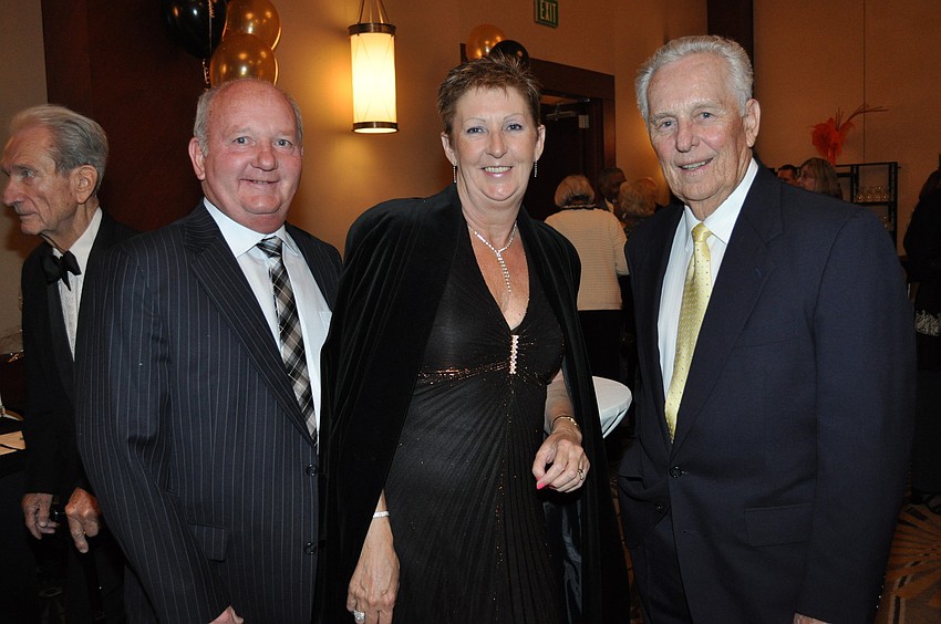 Stewart and Colleen Haylock with Tom Fennessey