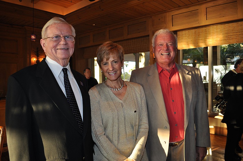 Senator Robert Johnson, YMCA Foundation President Karin Gustafson and YMCA Foundation Board Chairman Paul Bowman