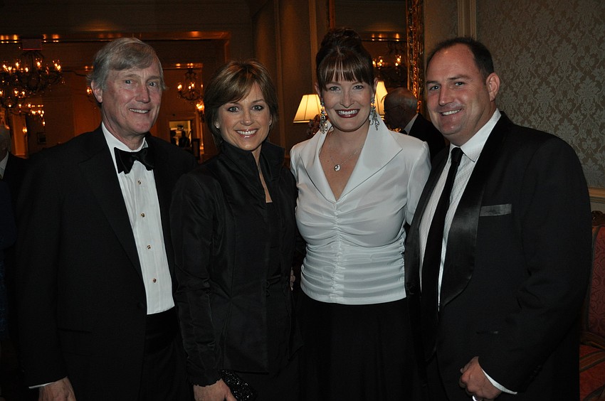 John MacColl and Dorothy Hamill with Emily and Julian Parry
