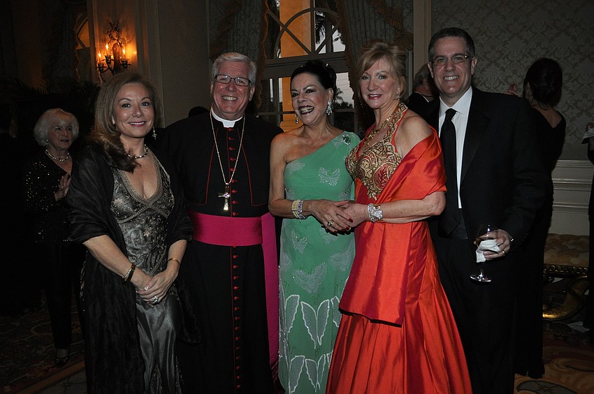 Giovanna McGrath, Bishop Frank Dewane, Heloisa Jennings, Bridget Spiess and Jeff McGrath