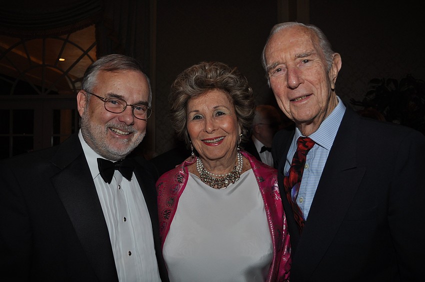 New College President Dr. Gordon Michalson with Carol and Mort Siegler
