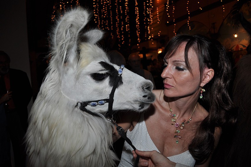 Peter the llama and Anne Chauvet