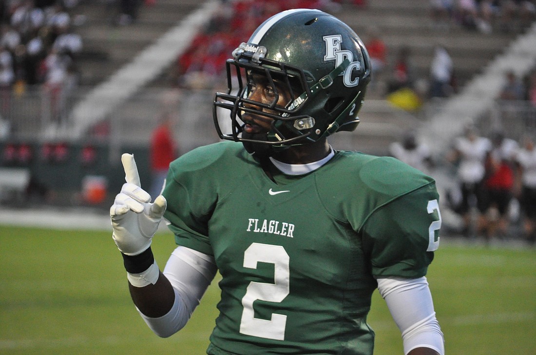 Jimmie Robinson was FPC's hero on Friday night, scoring two touchdowns (one on offense, one of defense). PHOTO BY ANDREW O'BRIEN