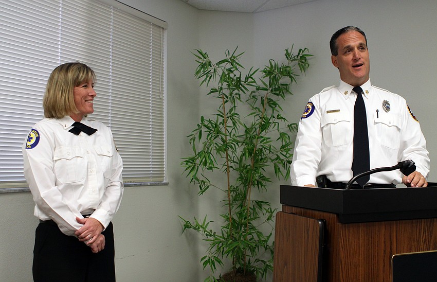 Paul Dezzi, fire chief, speaks highly of Sandi Drake.