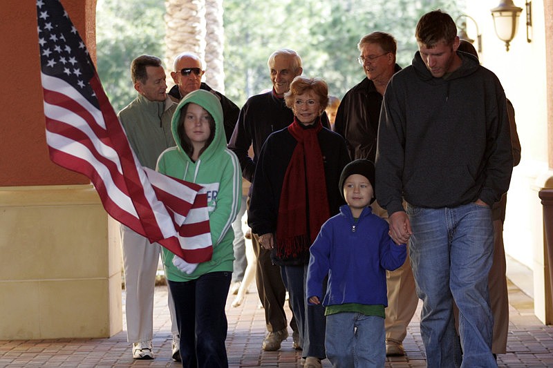 A little more than a dozen residents came out for the Veterans Walk of Honor Nov. 6.
