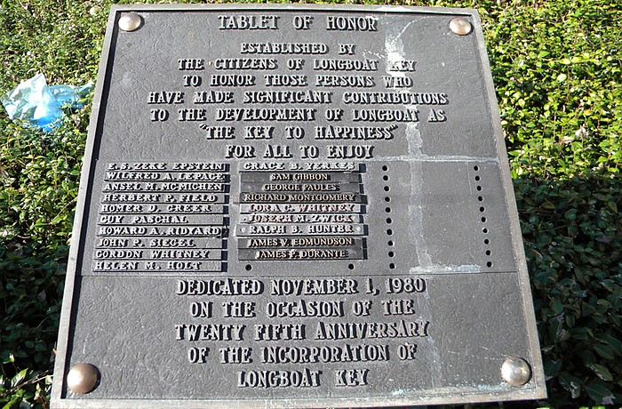 The Tablet of Honor currently bears the names of 18 citizens who contributed to the Key.