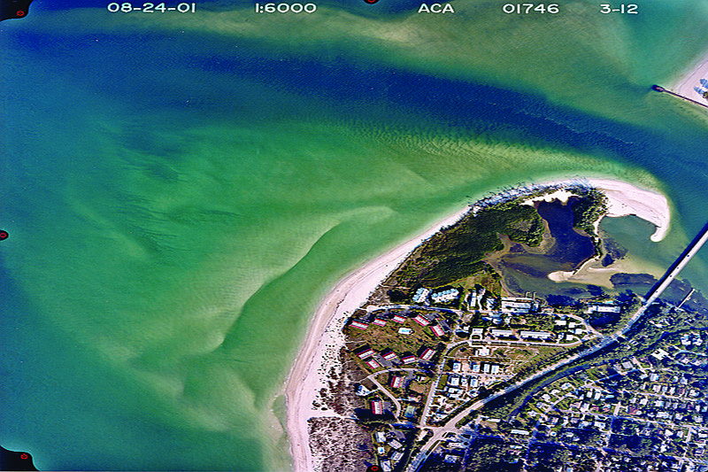 This August 2001 aerial of the north end of Longboat Key was taken eight years after the town's previous island-wide beach project was performed in 1993.