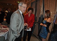 Sen. Mike Bennett, with his wife Dee, checked out the work of Lakewood Ranch High School  Taylor Lewis, whose piece took "Best in Show."