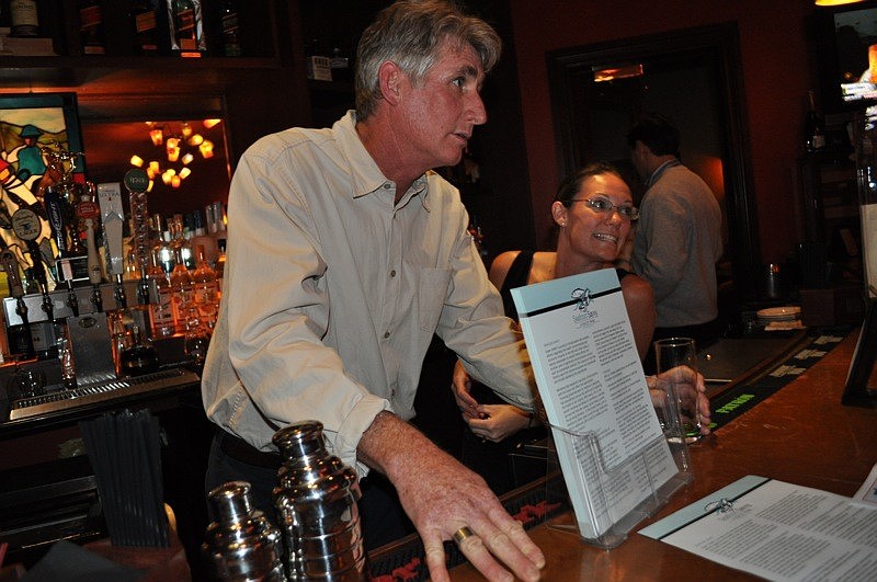 Sarasota County Commissioner Jon Thaxton was one of several celebrity bartenders.