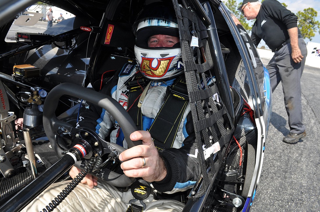 Professional drag racer Allen Johnson concluded a week of winter testing at the Desoto Speedway Wednesday.