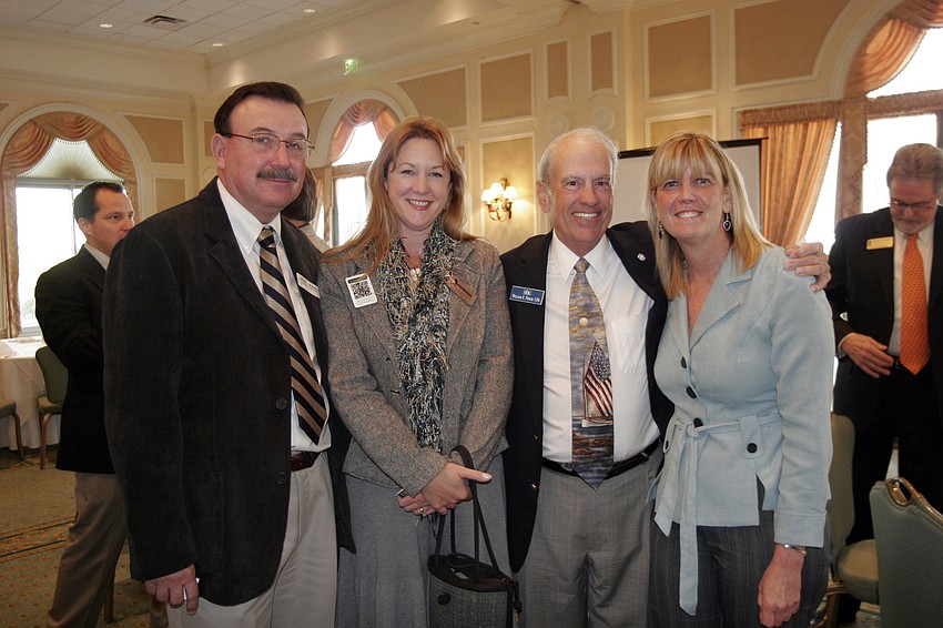 James Doherty, Michelle Grunberg, William North and Laura Williams, Director of Florida Operations for the Baltimore Orioles.